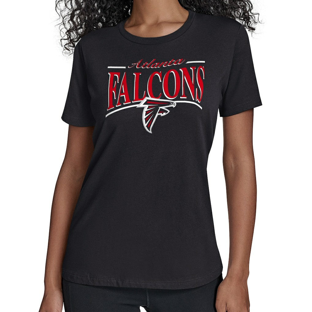 Atlanta Falcons Starter Women's Arch Stripe T-Shirt Black