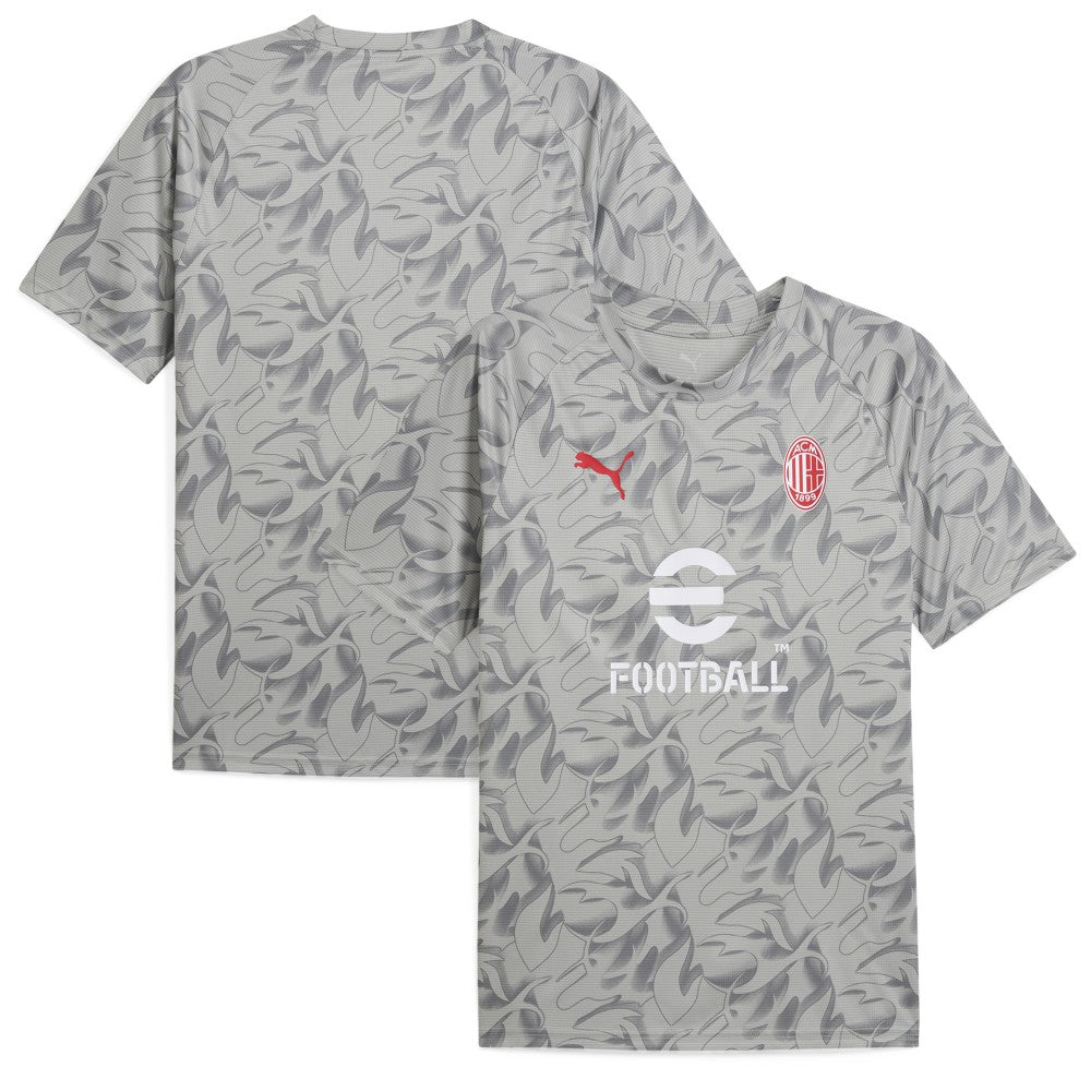 AC Milan 2025/26 Pre-Match Training Jersey Gray