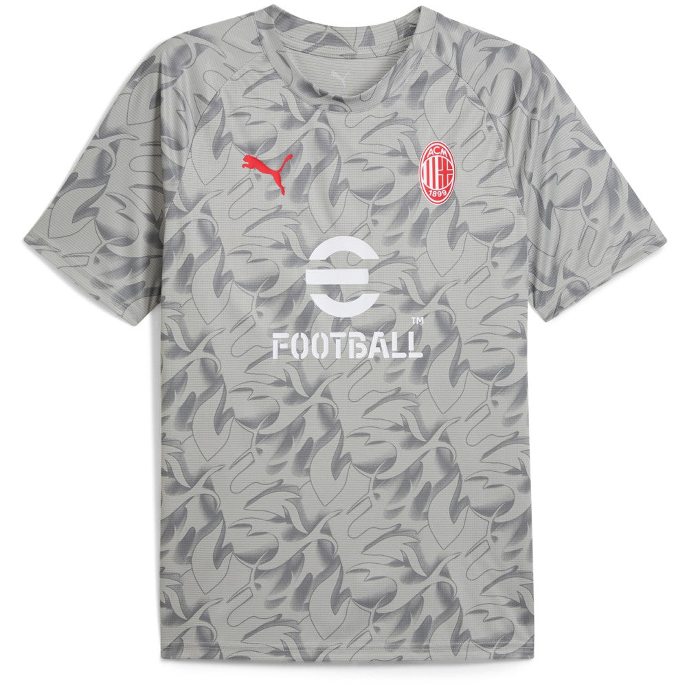 AC Milan 2025/26 Pre-Match Training Jersey Gray