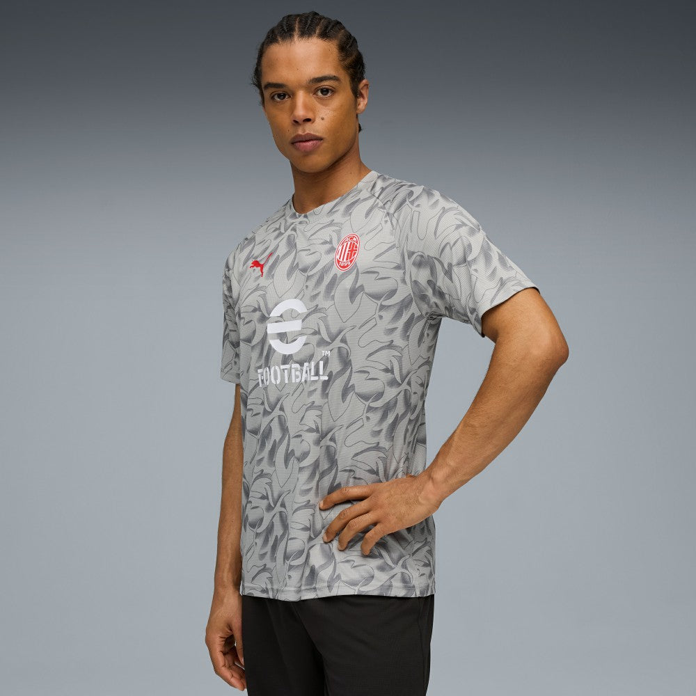 AC Milan 2025/26 Pre-Match Training Jersey Gray