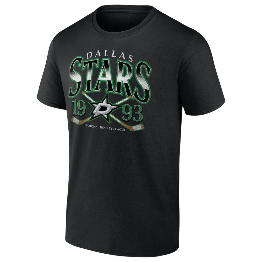 NHL Dallas Stars Retro Cross Sticks T-Shirt - Black