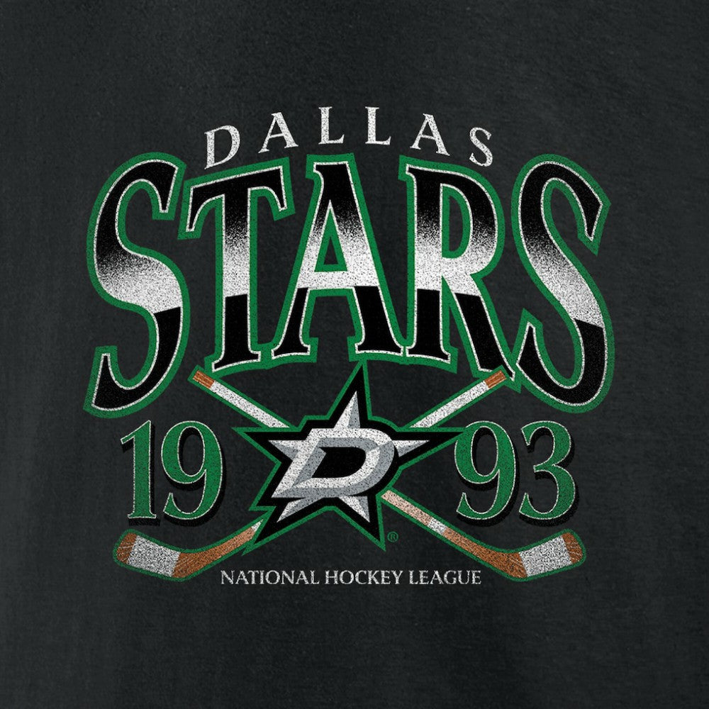 NHL Dallas Stars Retro Cross Sticks T-Shirt - Black