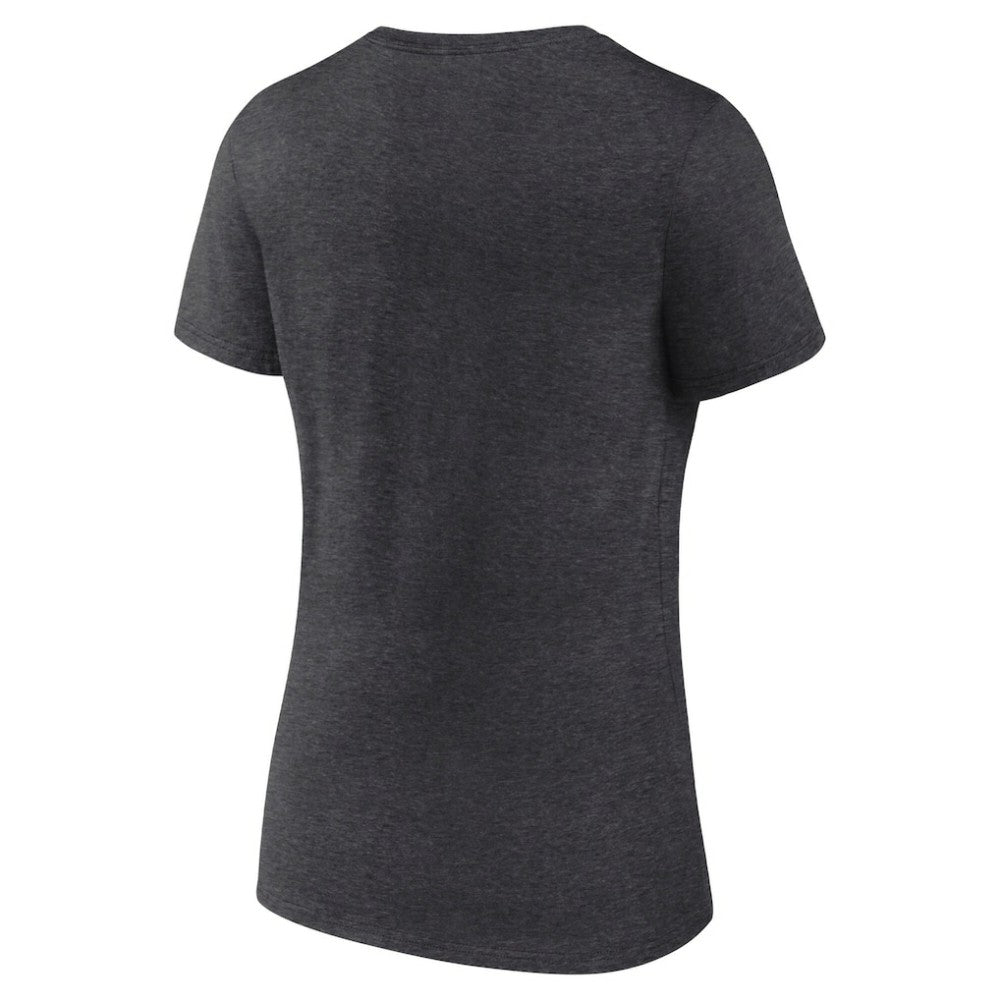 NHL Dallas Stars Women's Retro Banner V-Neck T-Shirt - Charcoal