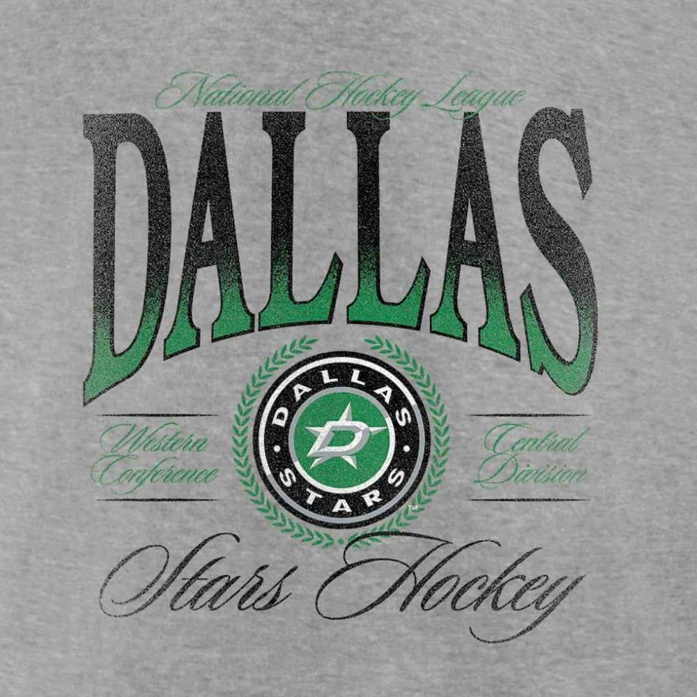 NHL Dallas Stars Women's Retro Script V-Neck T-Shirt - Gray