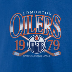 NHL Edmonton Oilers Retro Cross Sticks T-Shirt - Royal