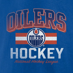NHL Edmonton Oilers Retro Stripe T-Shirt - Royal