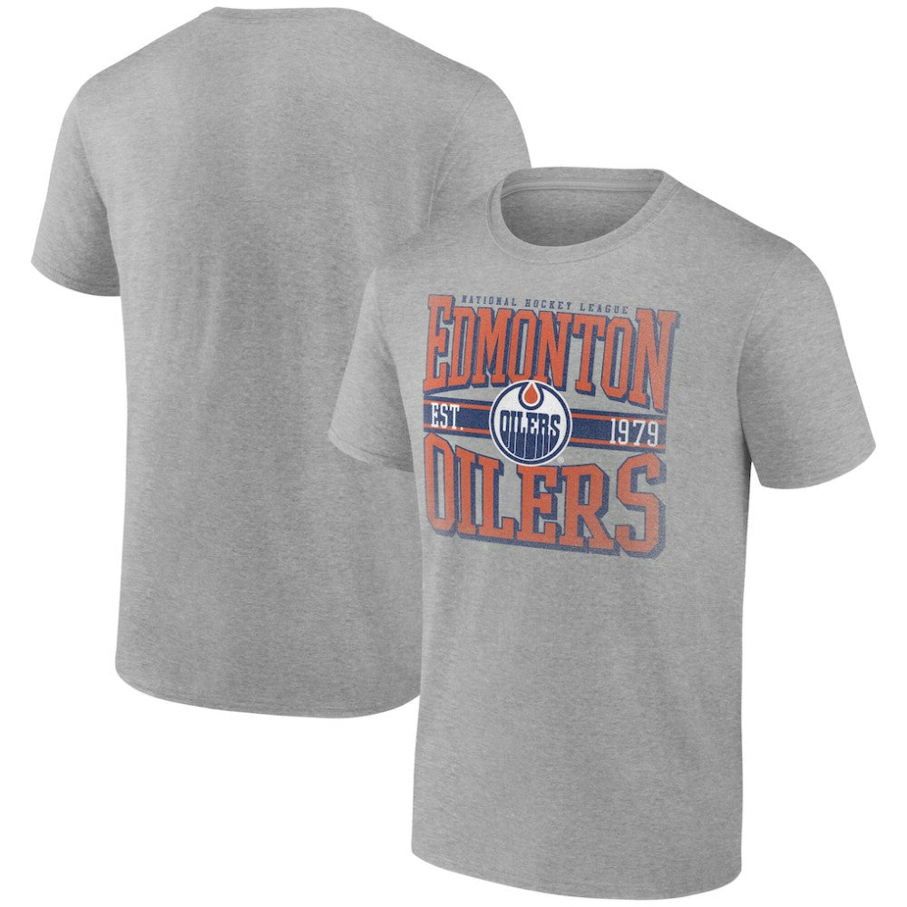 NHL Edmonton Oilers Retro Vibe T-Shirt - Heather Gray