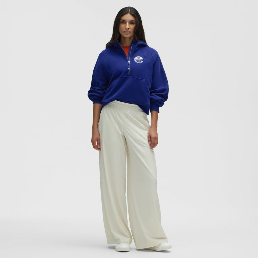 NHL Edmonton Oilers lululemon Women's Scuba Oversized Half-Zip Hoodie - Larkspur