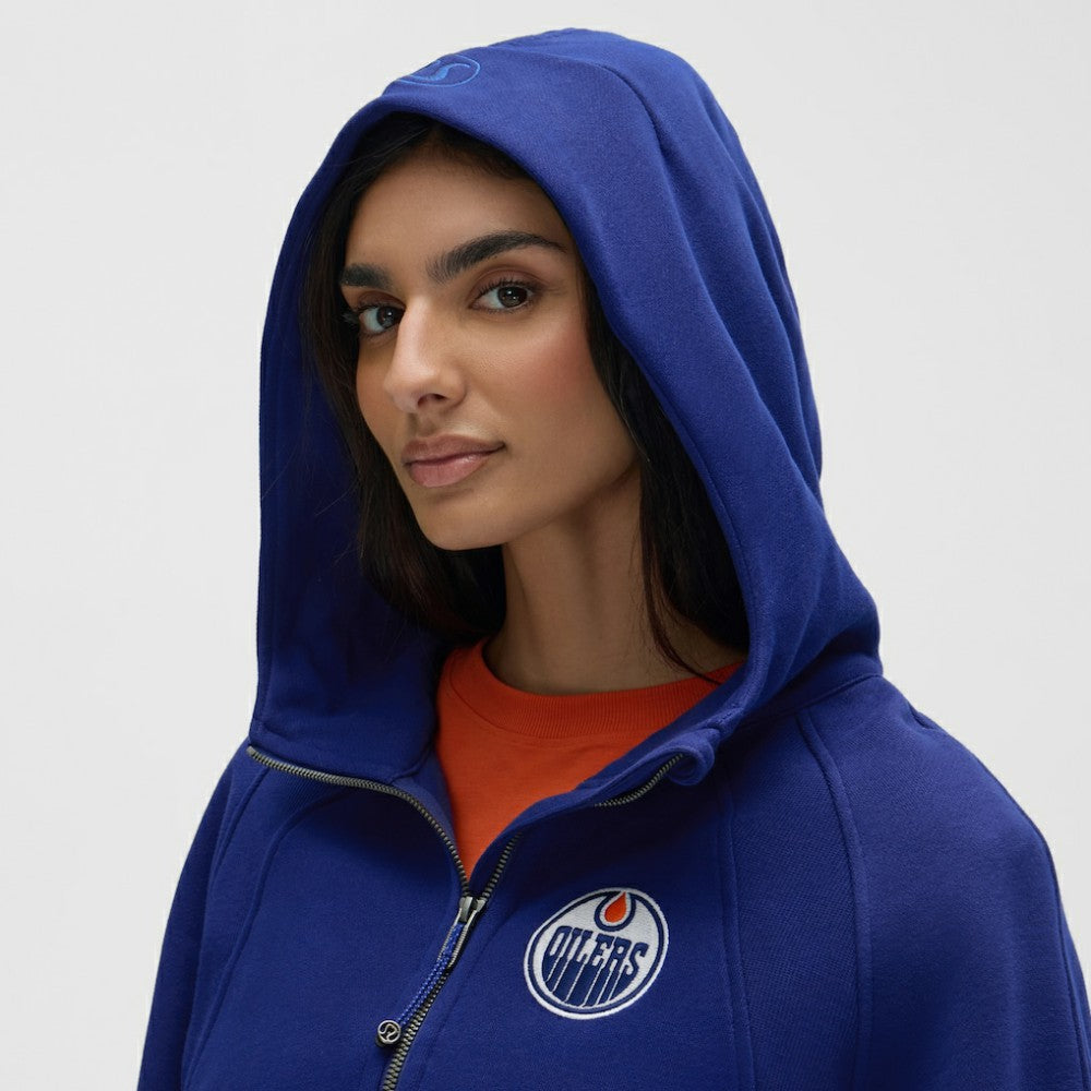 NHL Edmonton Oilers lululemon Women's Scuba Oversized Half-Zip Hoodie - Larkspur