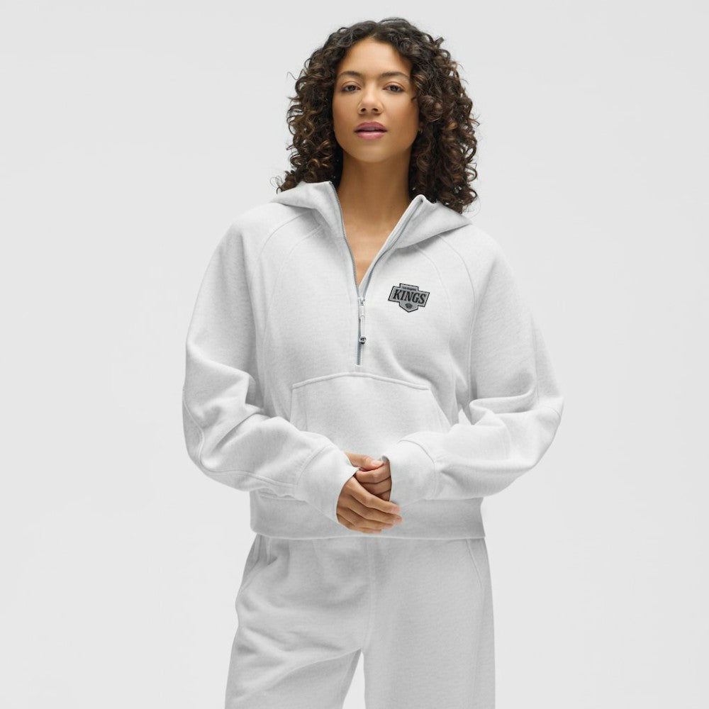 NHL Los Angeles Kings lululemon Women's Scuba Oversized Half-Zip Hoodie - Heathered Core Ultra Light Grey