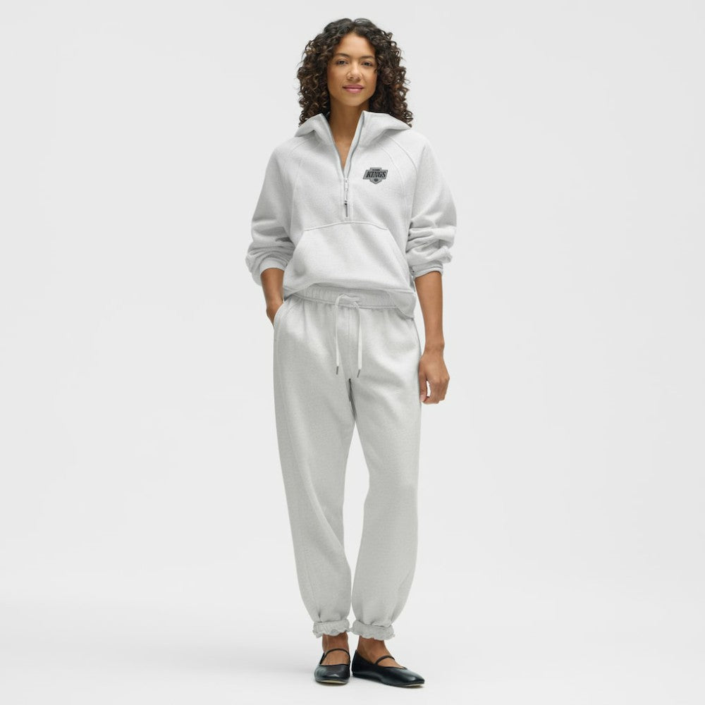 NHL Los Angeles Kings lululemon Women's Scuba Oversized Half-Zip Hoodie - Heathered Core Ultra Light Grey