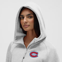 NHL Montreal Canadiens lululemon Women's Scuba Oversized Half-Zip Hoodie - Heathered Core Ultra Light Grey
