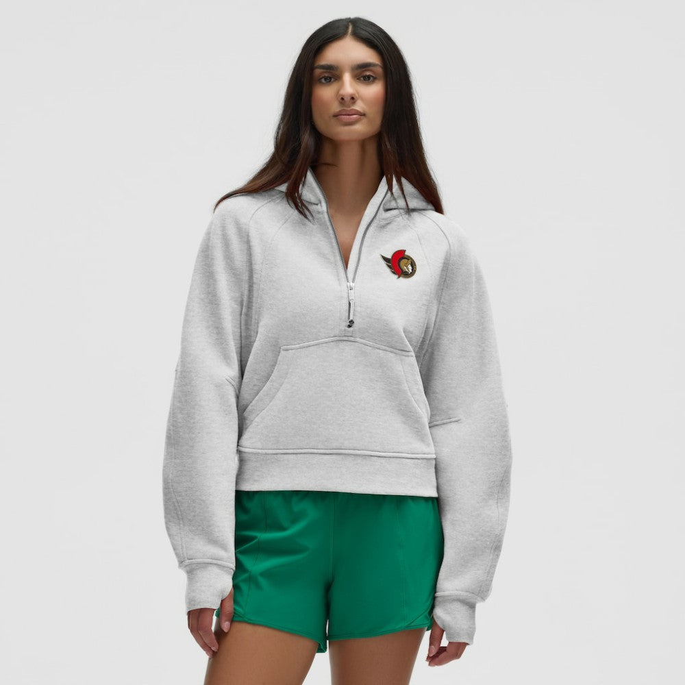 NHL Ottawa Senators lululemon Women's Scuba Oversized Half-Zip Hoodie - Heathered Core Ultra Light Grey