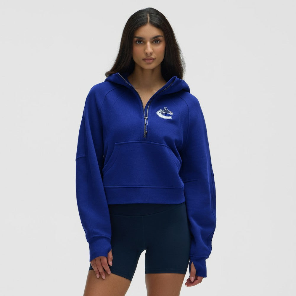 NHL Vancouver Canucks lululemon Women's Scuba Oversized Half-Zip Hoodie - Larkspur