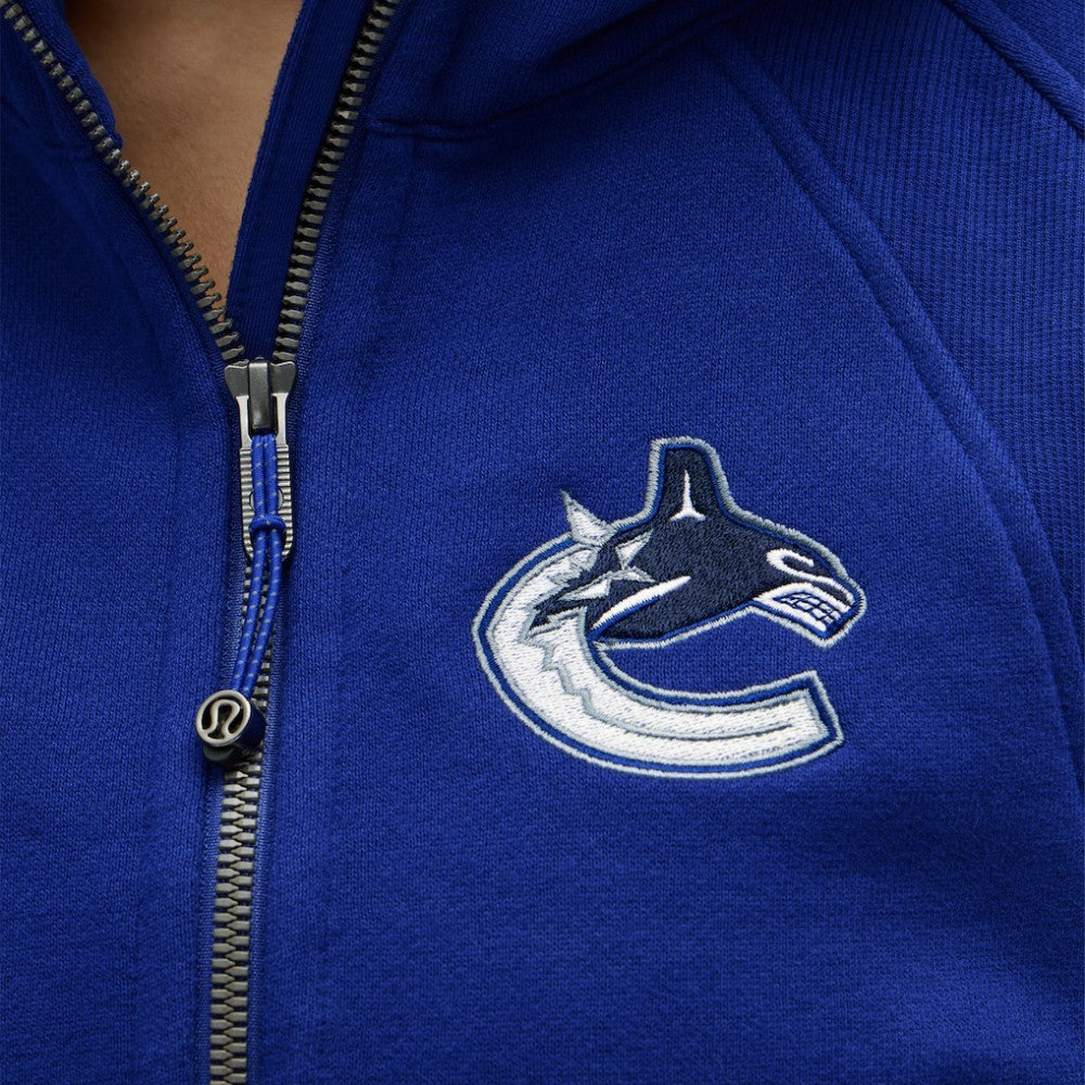 NHL Vancouver Canucks lululemon Women's Scuba Oversized Half-Zip Hoodie - Larkspur
