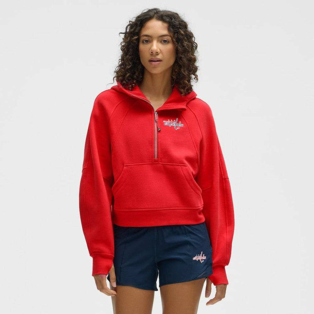 NHL Washington Capitals lululemon Women's Scuba Oversized Half-Zip Hoodie - True Red