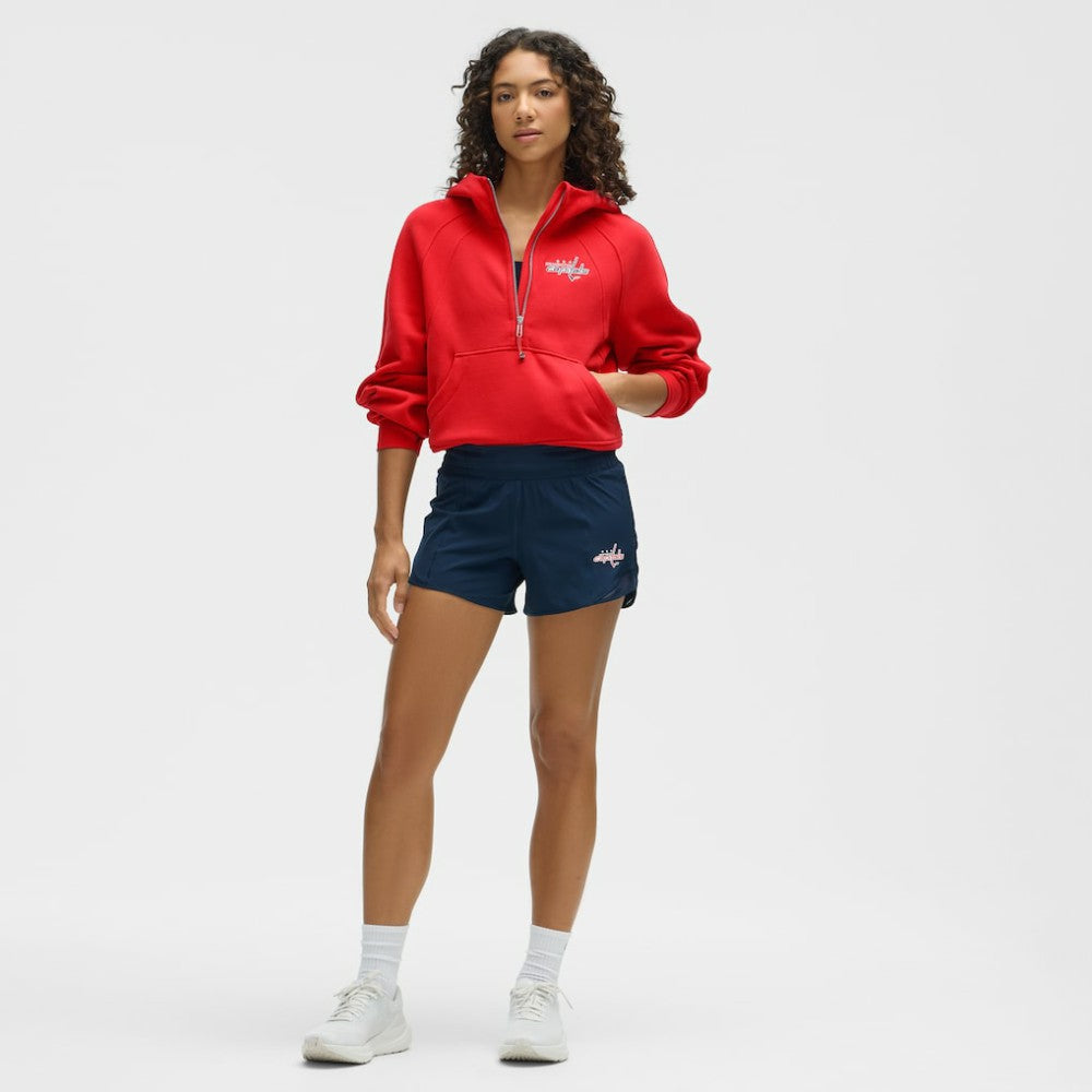 NHL Washington Capitals lululemon Women's Scuba Oversized Half-Zip Hoodie - True Red