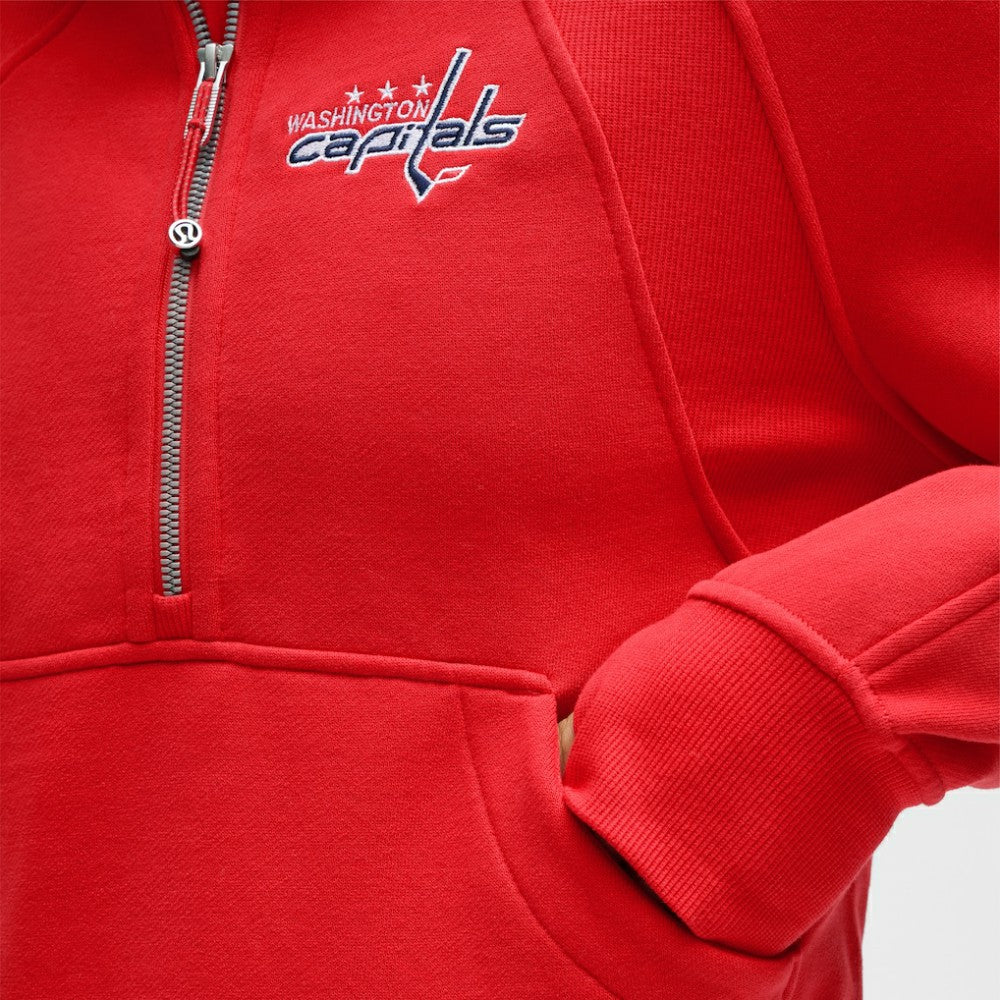 NHL Washington Capitals lululemon Women's Scuba Oversized Half-Zip Hoodie - True Red