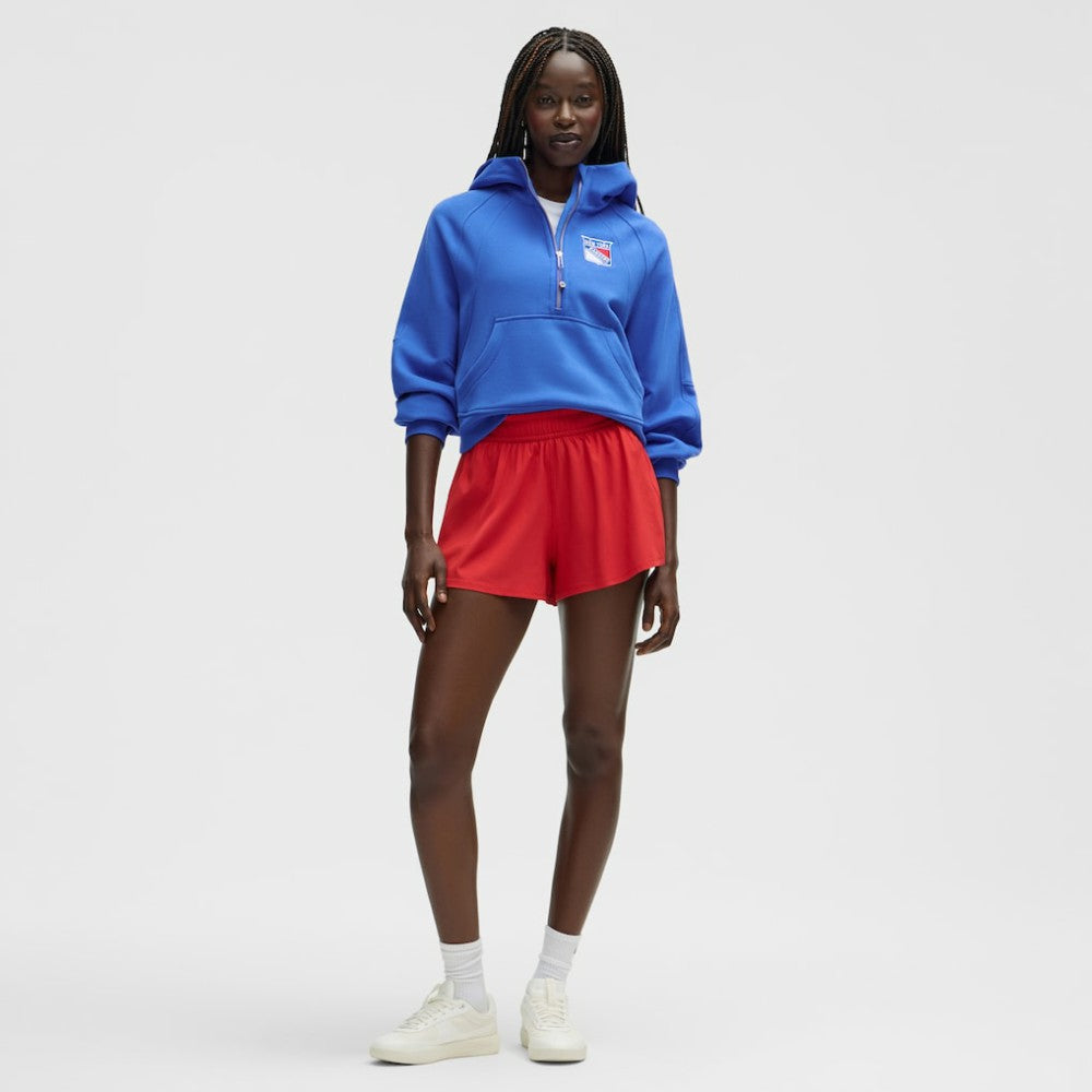 NHL New York Rangers lululemon Women's Scuba Oversized Half-Zip Hoodie - Blue