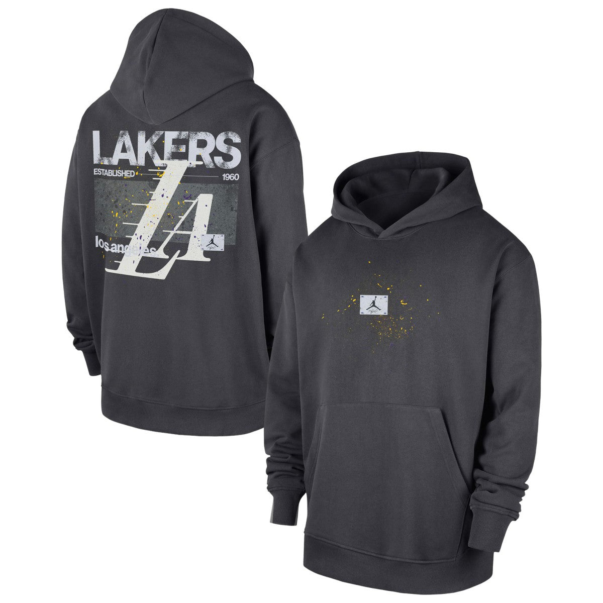 Los Angeles Lakers Jordan Brand Statement Jumpman Flight Premiere Hoodie Anthracite