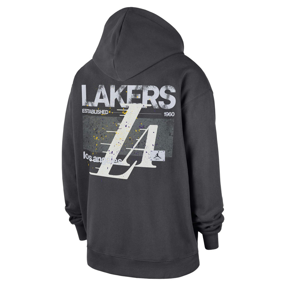 Los Angeles Lakers Jordan Brand Statement Jumpman Flight Premiere Hoodie Anthracite