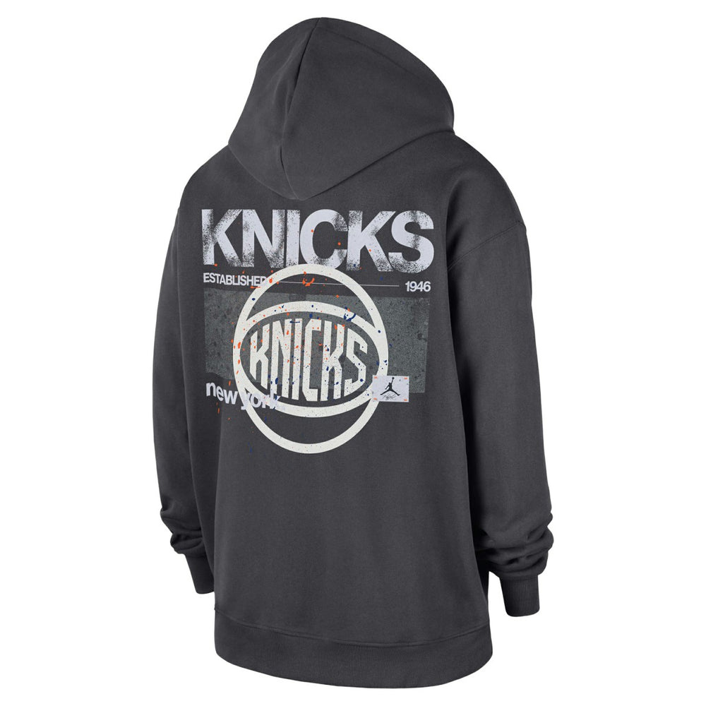 New York Knicks Jordan Brand Statement Jumpman Flight Premiere Hoodie Anthracite