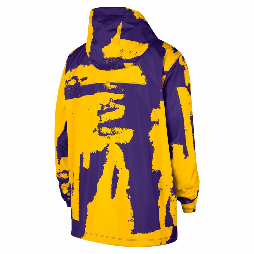 Los Angeles Lakers Unisex Courtside Club Premium Woven Full-Zip Hooded Jacket Purple