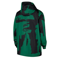 Boston Celtics Courtside Club Premium Woven Full-Zip Hooded Jacket Black/Kelly Green