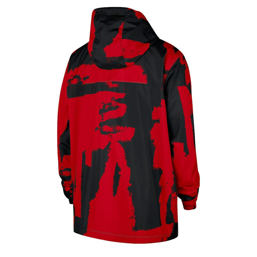 Chicago Bulls Courtside Club Premium Woven Full-Zip Hooded Jacket Black/Red