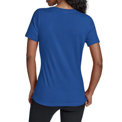 Seattle Seahawks Starter Women's Throwback Groovy Script V-Neck T-Shirt Royal