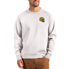 Green Bay Packers Cutter & Buck Helmet Roam Recycled Raglan Pullover Sweatshirt Gray