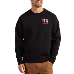 New York Giants Cutter & Buck Primary Logo Roam Recycled Raglan Pullover Sweatshirt Black