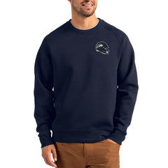 Seattle Seahawks Cutter & Buck Helmet Roam Recycled Raglan Pullover Sweatshirt College Navy