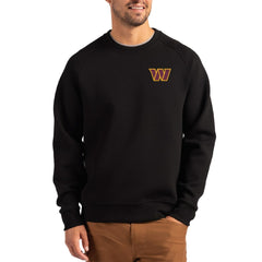 Washington Commanders Cutter & Buck Primary Logo Roam Recycled Raglan Pullover Sweatshirt Black