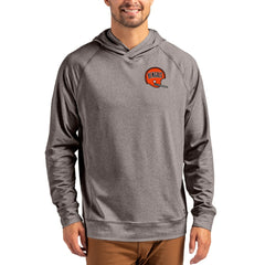 Cincinnati Bengals Cutter & Buck Adapt Historic Knit Recycled Raglan Pullover Hoodie Heather Gray