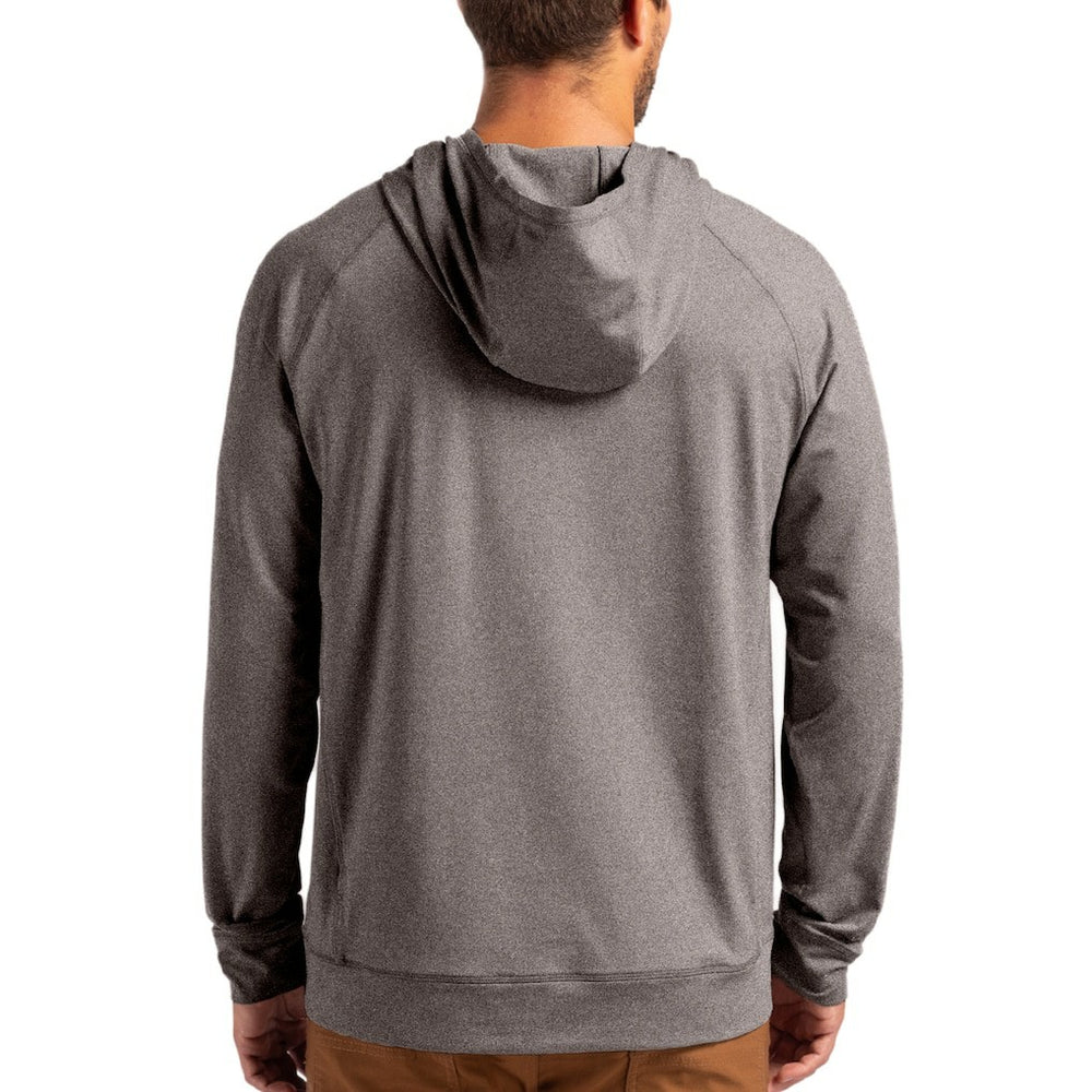 Seattle Seahawks Cutter & Buck Adapt Historic Knit Recycled Raglan Pullover Hoodie Heather Gray