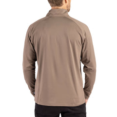Houston Texans Cutter & Buck Adapt Eco Knit Stretch Recycled Quarter-Zip Pullover Brown