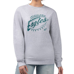 Philadelphia Eagles G-III 4Her by Carl Banks Women's Distressed Graphics Fleece Pullover Sweatshirt Gray