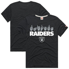 Las Vegas Raiders Homage Unisex NFL ASL Collection by Love Sign Tri-Blend T-Shirt Black