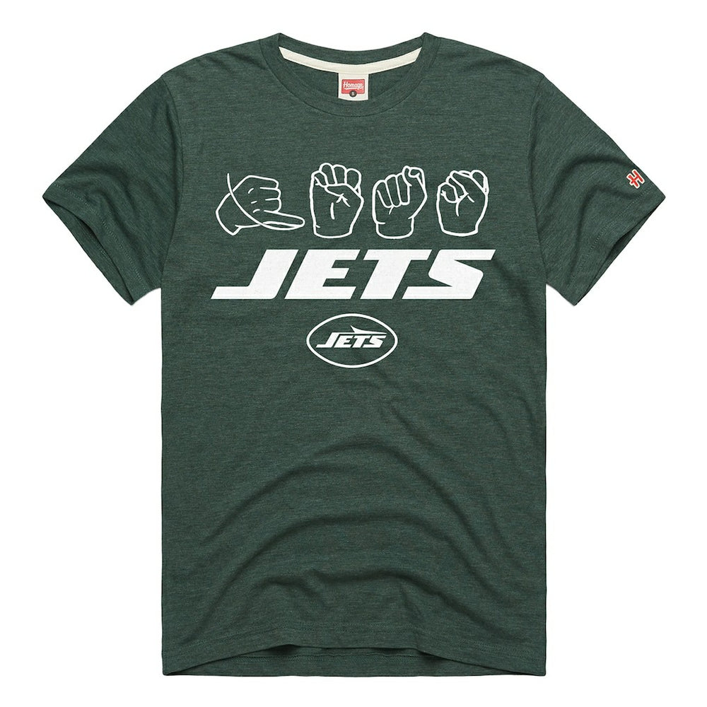New York Jets Homage Unisex NFL ASL Collection by Love Sign Tri-Blend T-Shirt Green