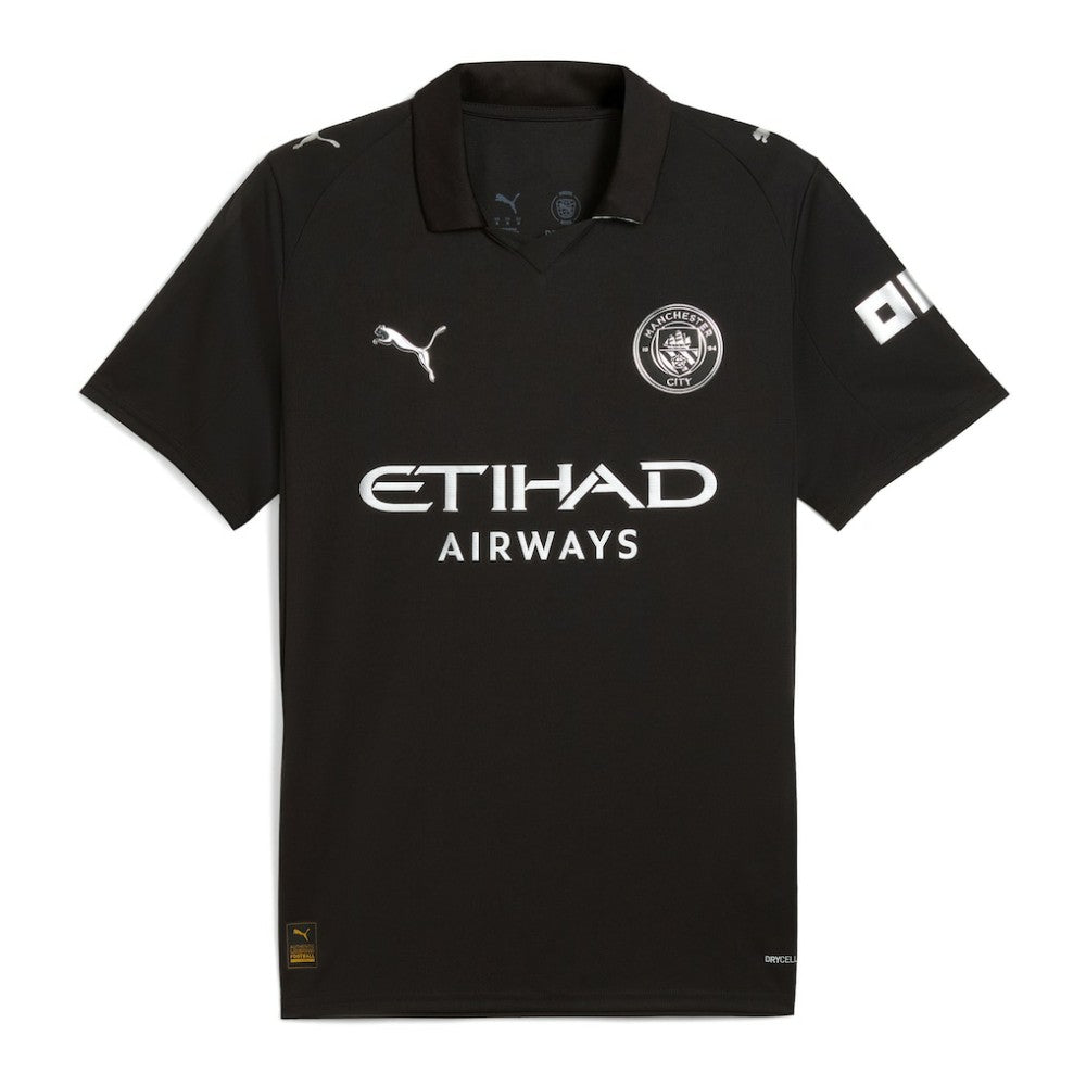 Manchester City 2025/26 Away Replica Custom Jersey Black