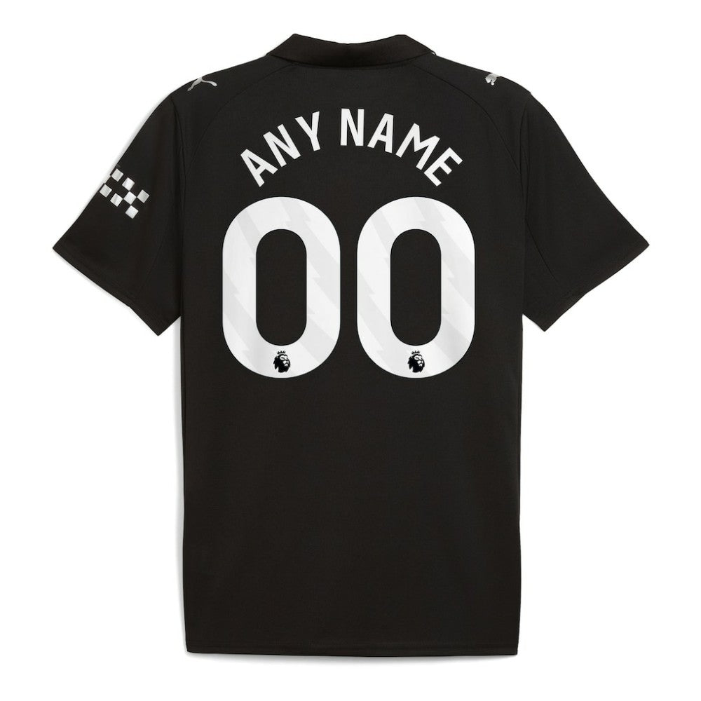 Manchester City 2025/26 Away Replica Custom Jersey Black