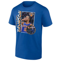 Jalen Brunson New York Knicks '90s Player Graphic T-Shirt Blue