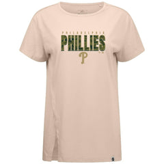Philadelphia Phillies Levelwear Women's Influx Protect W T-Shirt - Khaki T-shirts