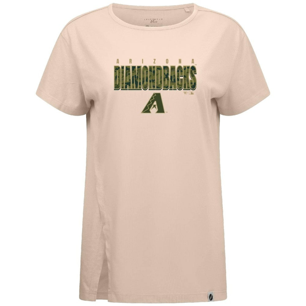 Arizona Diamondbacks Levelwear Women's Influx Protect W T-Shirt - Khaki T-shirts