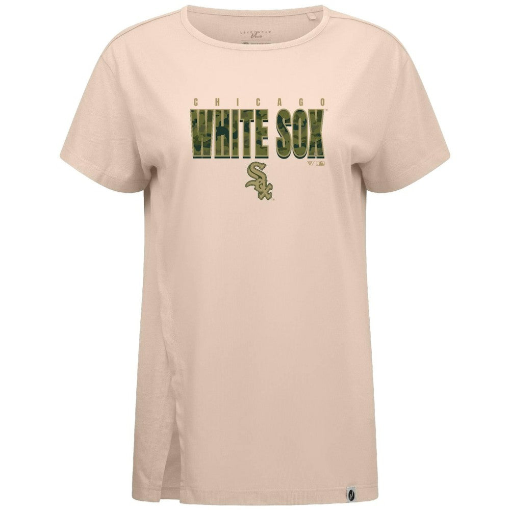 Chicago White Sox Levelwear Women's Influx Protect W T-Shirt - Khaki T-shirts