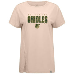 Baltimore Orioles Levelwear Women's Influx Protect W T-Shirt - Khaki T-shirts
