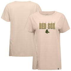 Boston Red Sox Levelwear Women's Influx Protect W T-Shirt - Khaki T-shirts