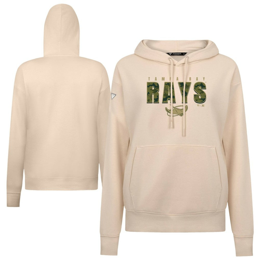 Tampa Bay Rays Levelwear Women's Adorn Protect W Pullover Hoodie - Khaki Hoodies