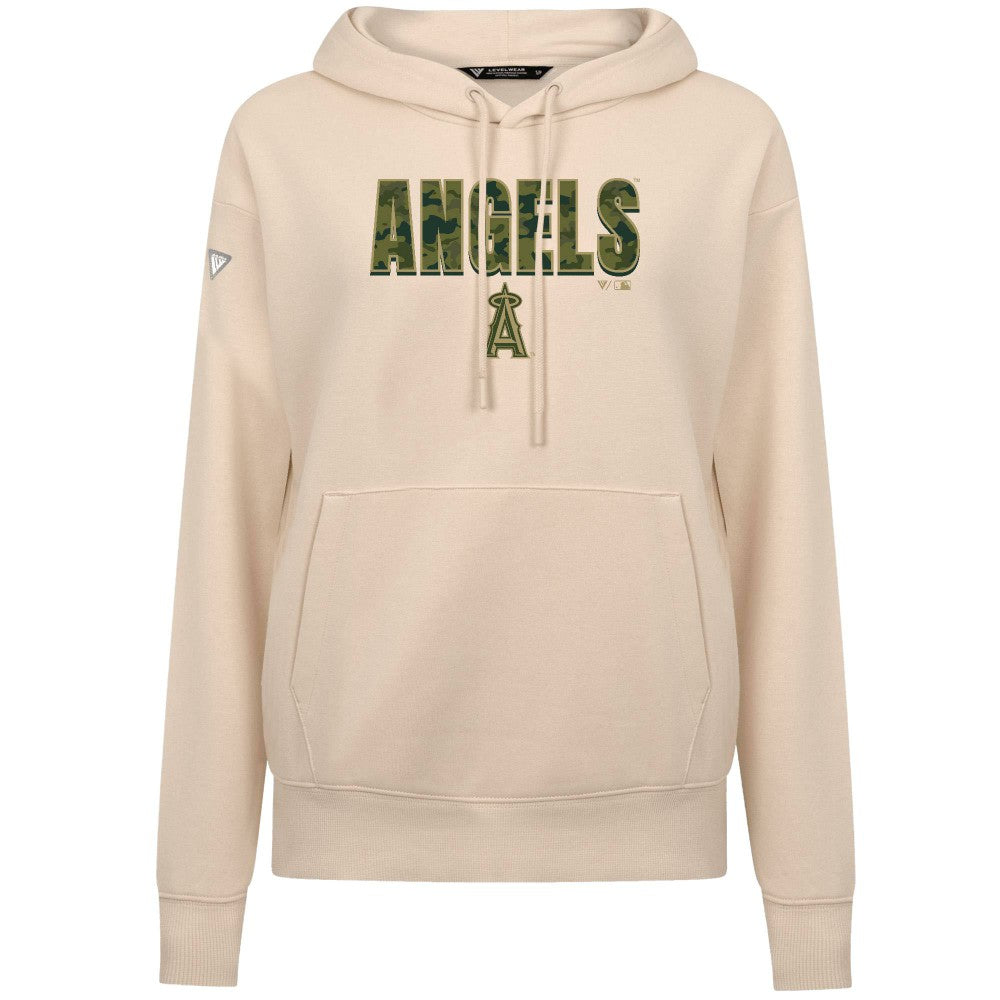 Los Angeles Angels Levelwear Women's Adorn Protect W Pullover Hoodie - Khaki Hoodies